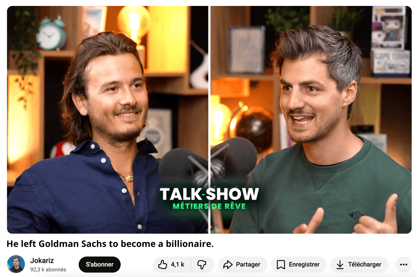 Anthony Muñoz Cifuentes and Marc Lesage Moretti on the Métiers de Rêve talk show